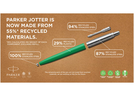 Penna a sfera Parker Jotter Recycled (inchiostro nero)