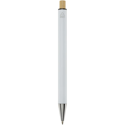 Penna a sfera in alluminio riciclato Cyrus (inchiostro blu)