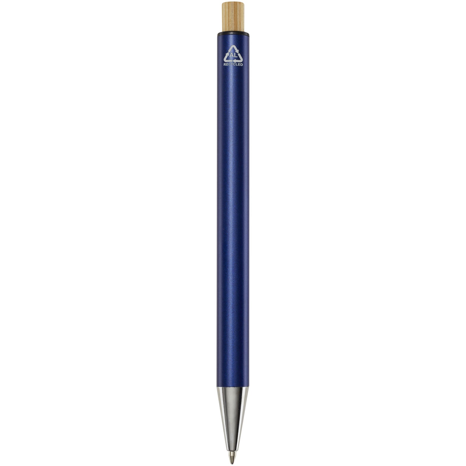 Penna a sfera in alluminio riciclato Cyrus (inchiostro blu)