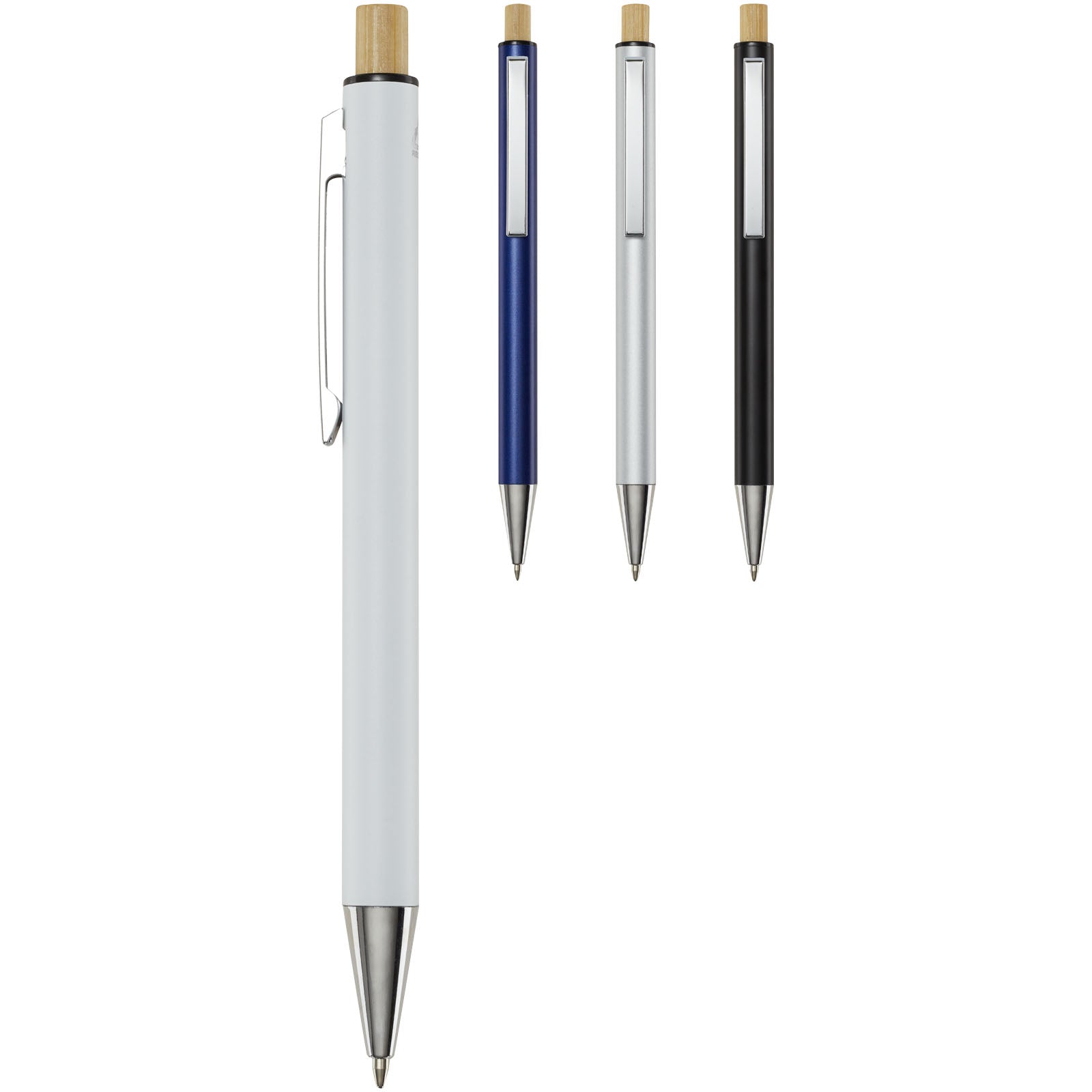 Penna a sfera in alluminio riciclato Cyrus (inchiostro blu)