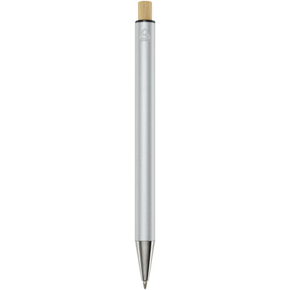 Penna a sfera in alluminio riciclato Cyrus (inchiostro blu)