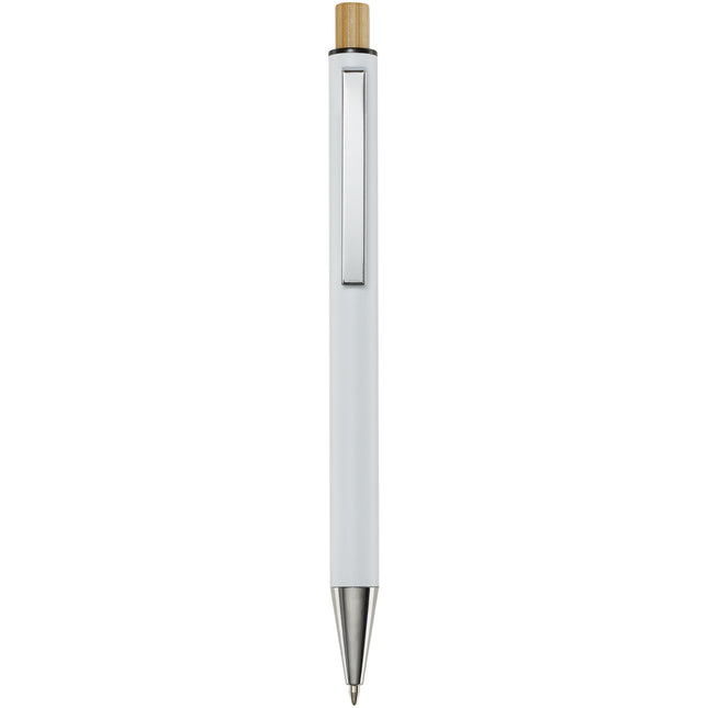 Penna a sfera in alluminio riciclato Cyrus (inchiostro nero)