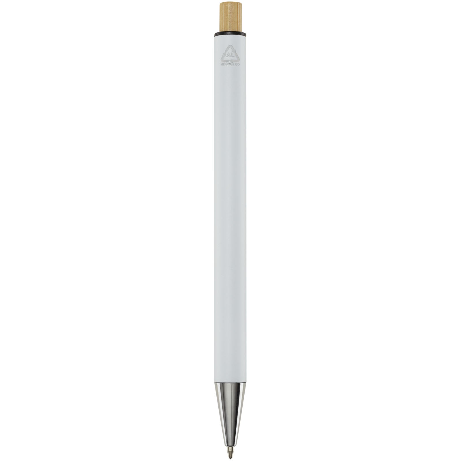 Penna a sfera in alluminio riciclato Cyrus (inchiostro nero)