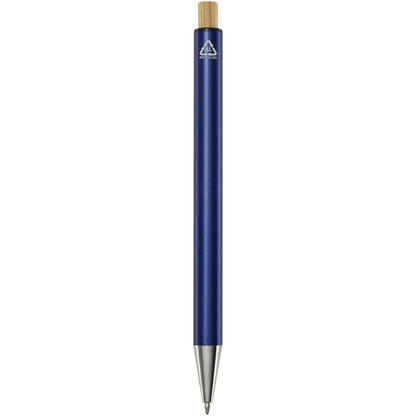 Penna a sfera in alluminio riciclato Cyrus (inchiostro nero)