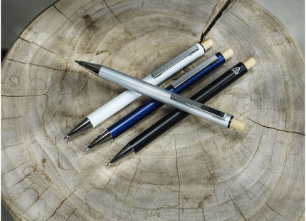 Penna a sfera in alluminio riciclato Cyrus (inchiostro nero)