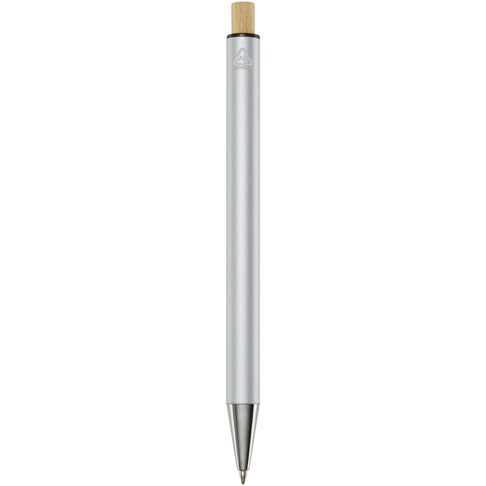 Penna a sfera in alluminio riciclato Cyrus (inchiostro nero)