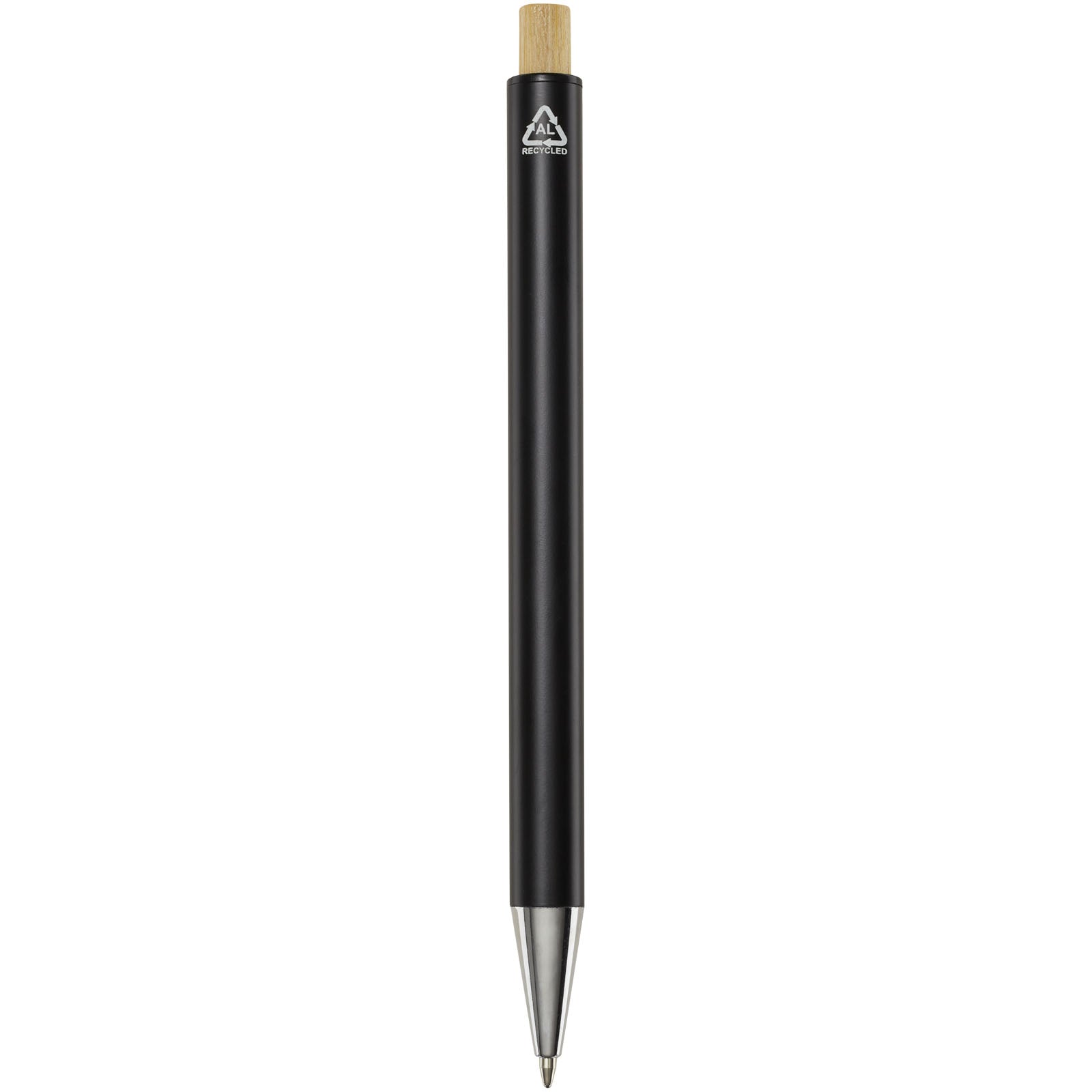 Penna a sfera in alluminio riciclato Cyrus (inchiostro nero)