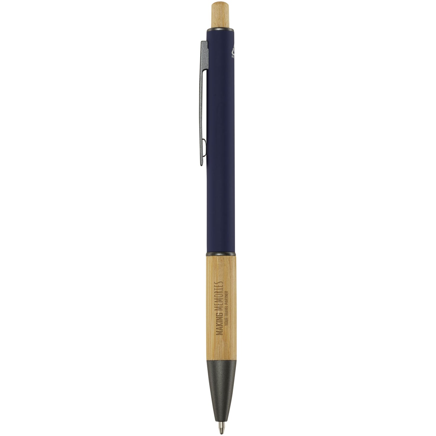 Penna a sfera in alluminio riciclato Darius (inchiostro nero)