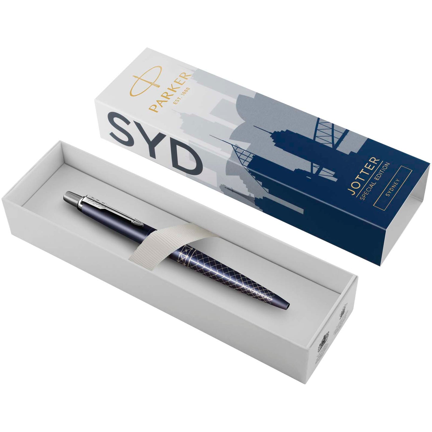 Penna a sfera Parker Jotter SE Global Icons (inchiostro blu)