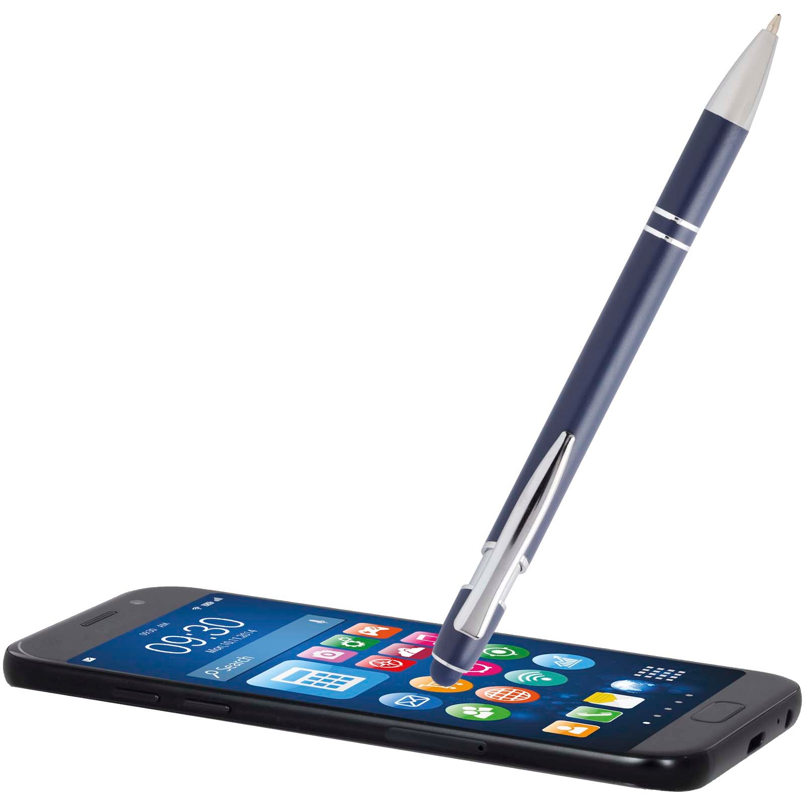 Penna a sfera con finitura argento Kish (inchiostro blu)