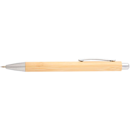 Set di penna a sfera e portamina in bambù Oblys (inchiostro nero)