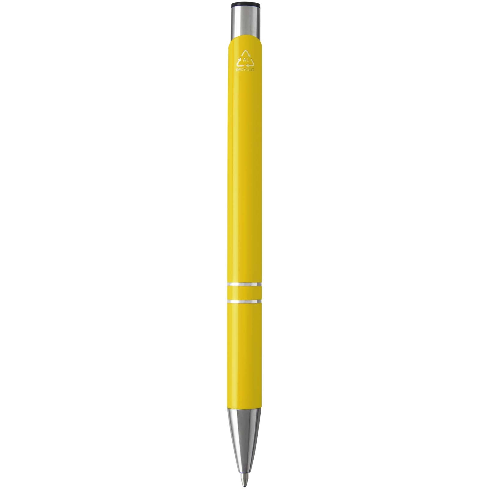 Penna a sfera in alluminio riciclato Moneta (inchiostro blu)