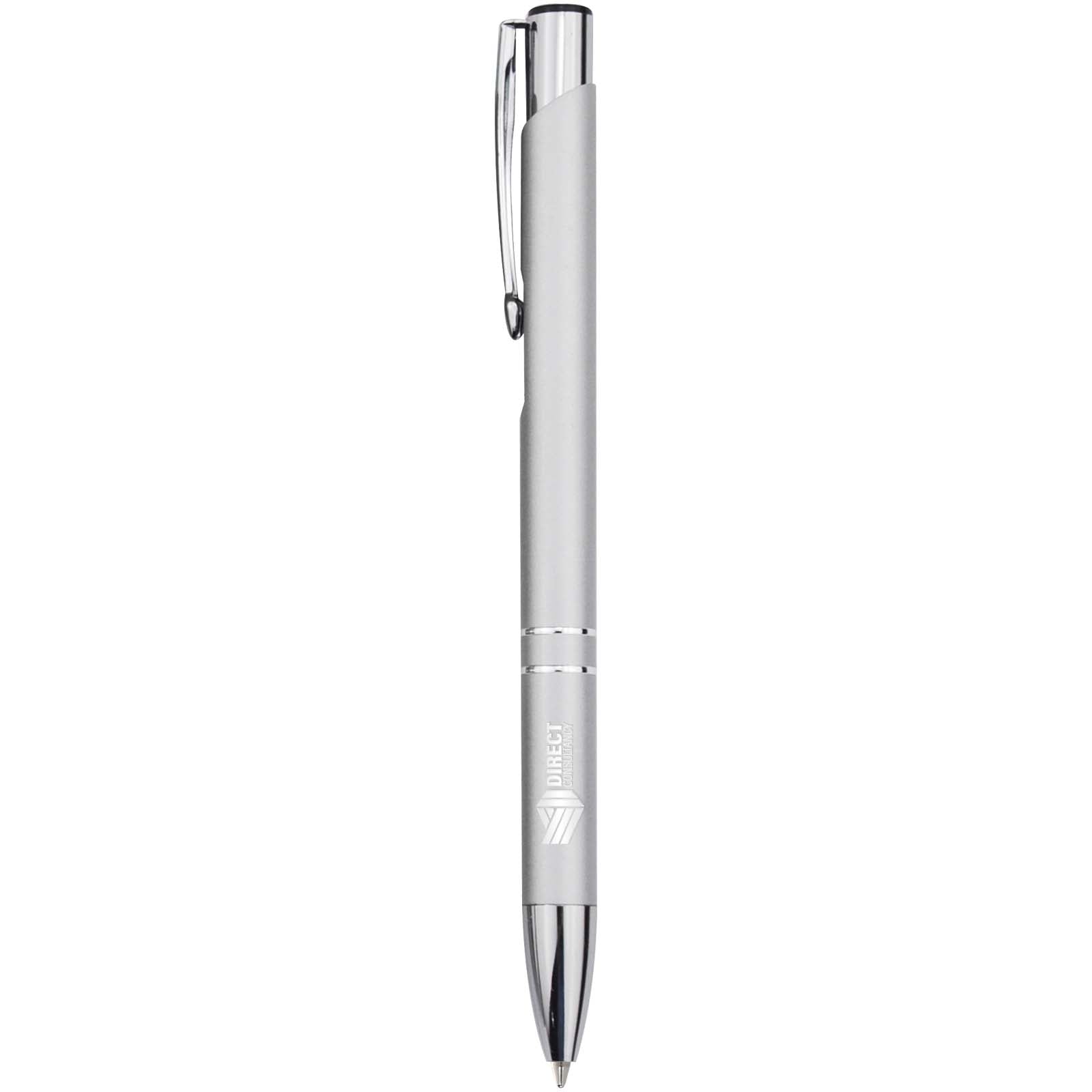 Penna a sfera in alluminio riciclato Moneta (inchiostro blu)
