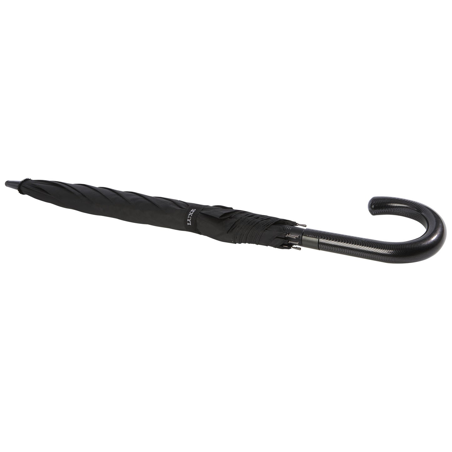 Ombrello da 23" con apertura automatica, finitura carbon look e impugnatura arcuata Fontana