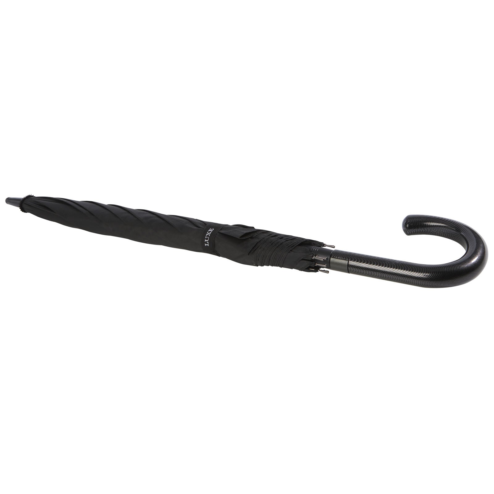 Ombrello da 23" con apertura automatica, finitura carbon look e impugnatura arcuata Fontana