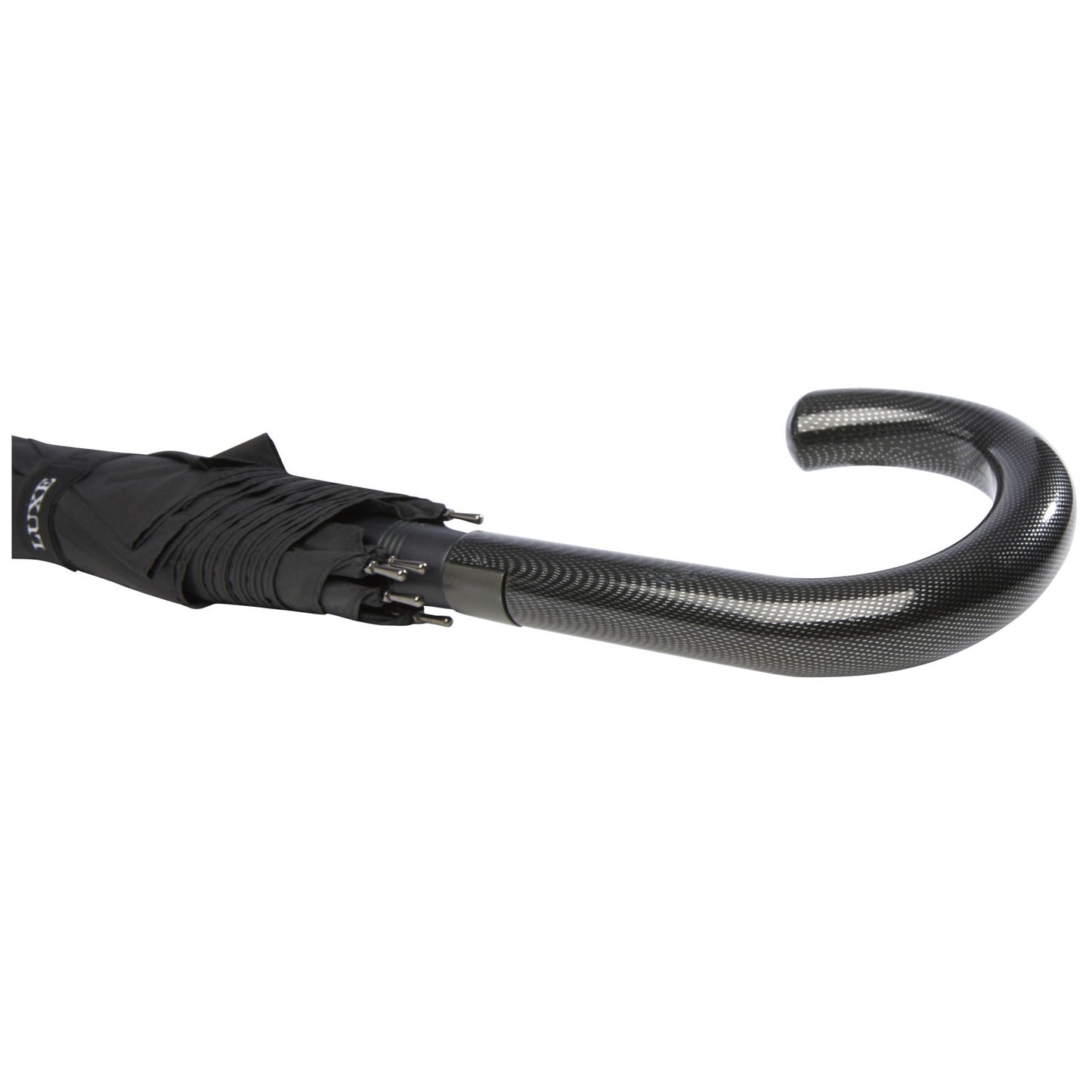 Ombrello da 23" con apertura automatica, finitura carbon look e impugnatura arcuata Fontana