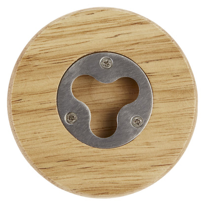 Sottobicchiere in legno con apribottiglie Scoll