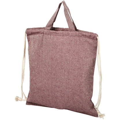 Zaino con cordoncino Pheebs in tessuto riciclato, 150 g/m² - 6L