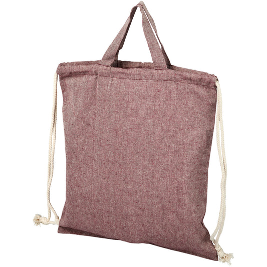 Zaino con cordoncino Pheebs in tessuto riciclato, 150 g/m² - 6L