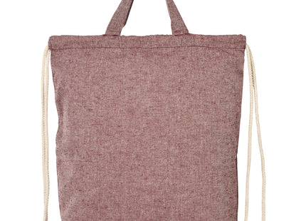 Zaino con cordoncino Pheebs in tessuto riciclato, 150 g/m² - 6L