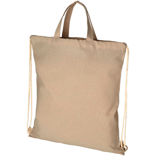 Zaino con cordoncino Pheebs in tessuto riciclato, 210 g/m² - 6L