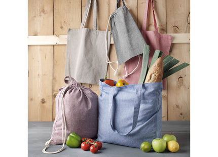 Zaino con cordoncino Pheebs in tessuto riciclato, 210 g/m² - 6L