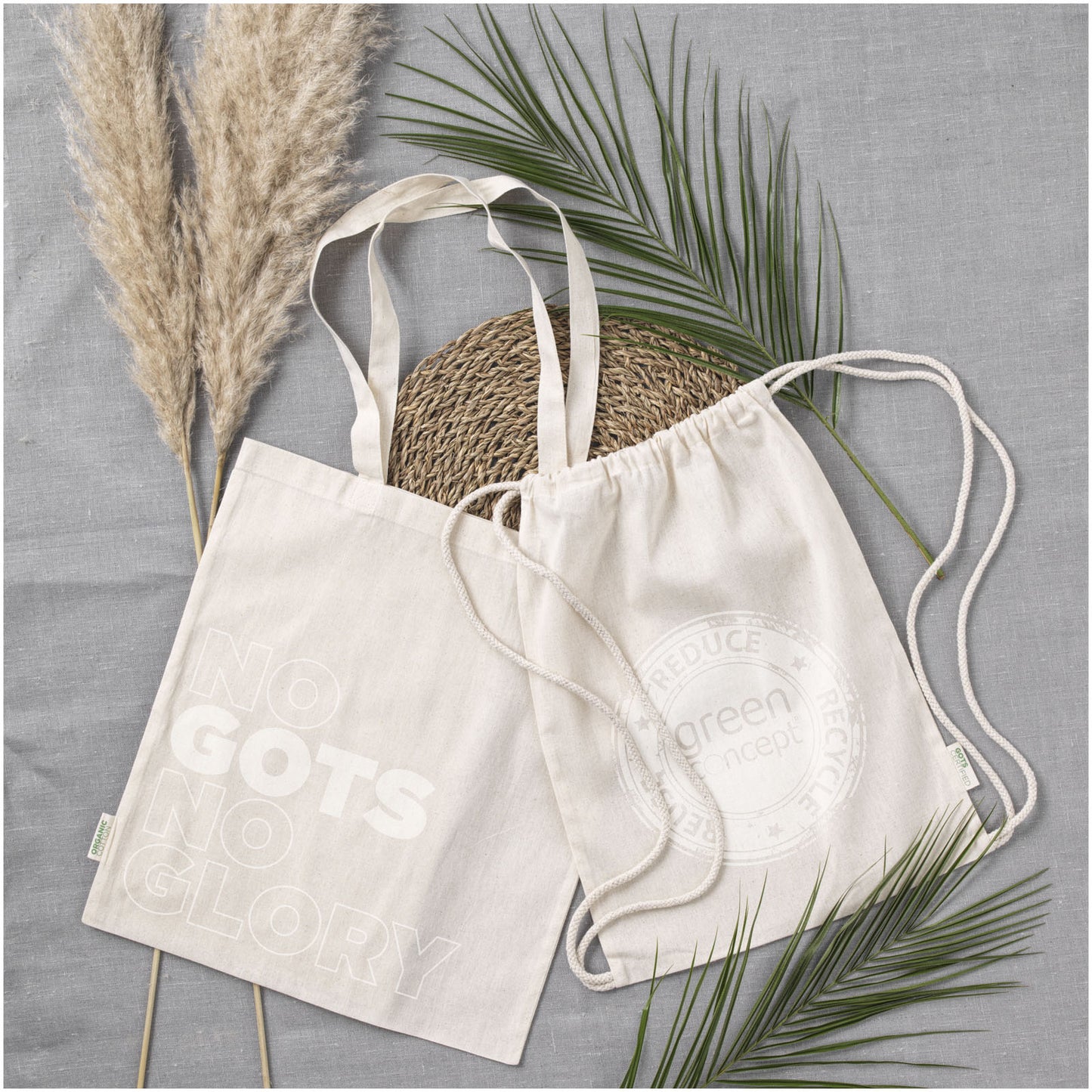 Tote bag in cotone biologico 100 g/m² Orissa - 7L