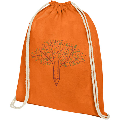 Zaino con cordoncino Oregon in cotone da 140 g/m² - 5L