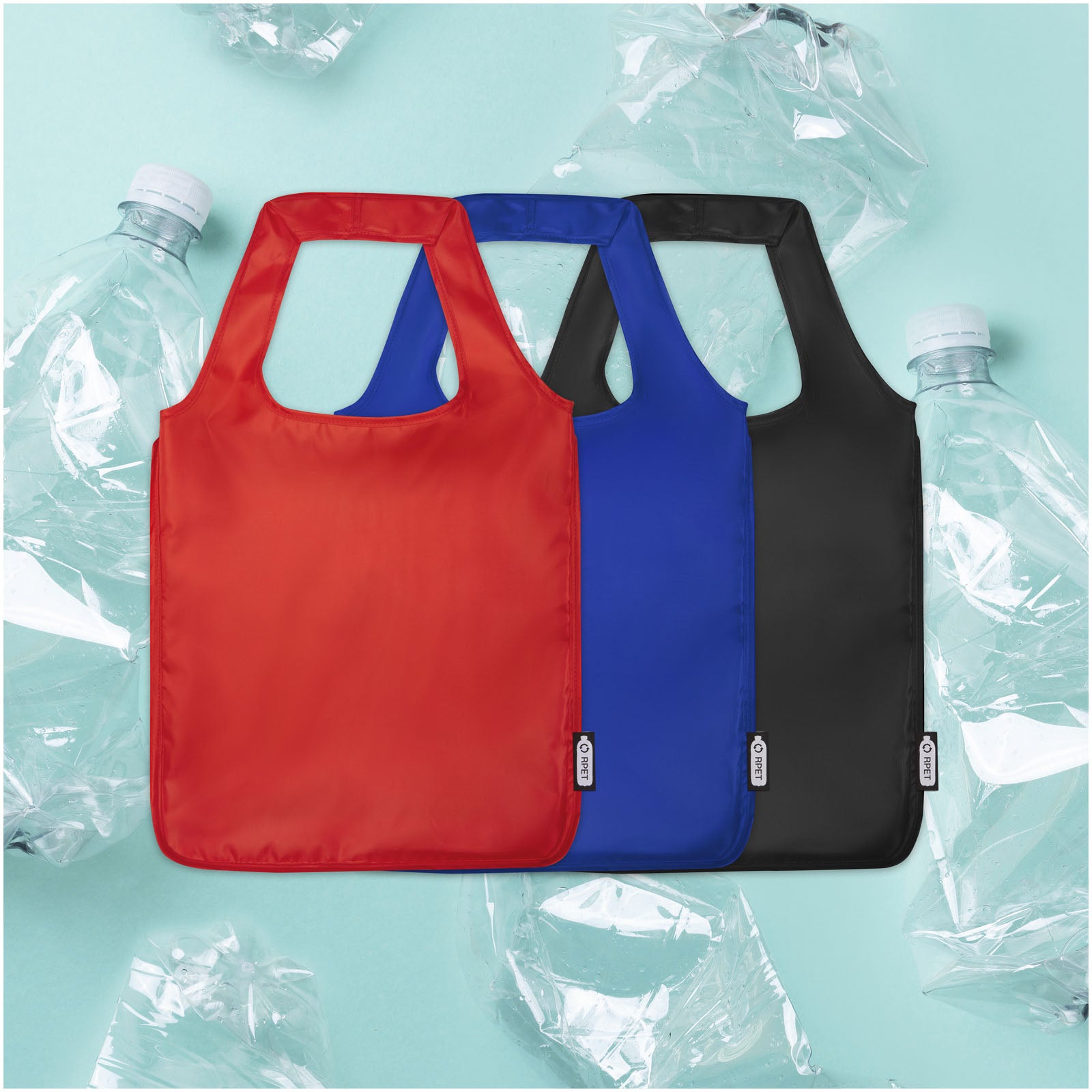 Tote bag pieghevole grande Ash in PET riciclato - 14L
