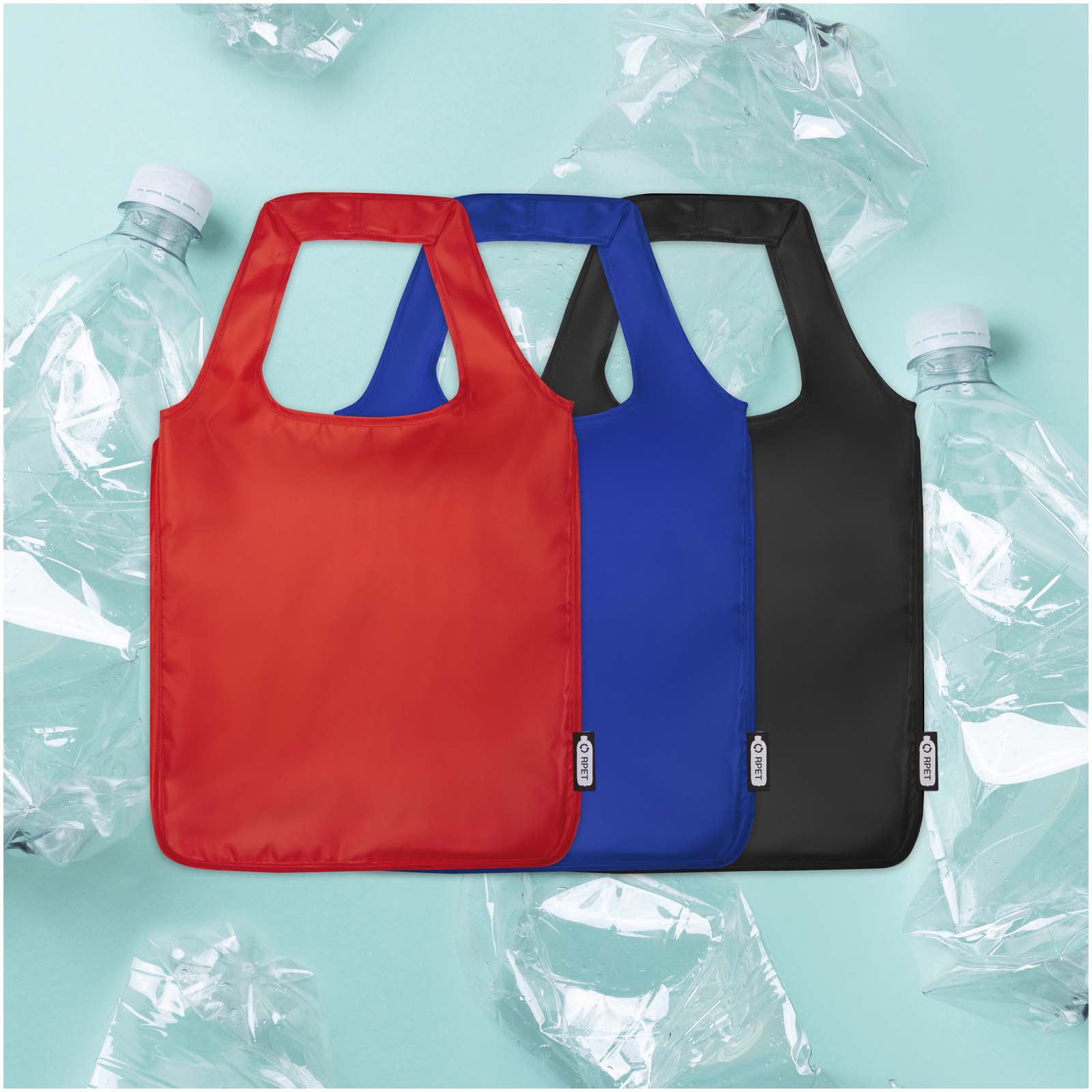 Tote bag pieghevole grande Ash in PET riciclato - 14L