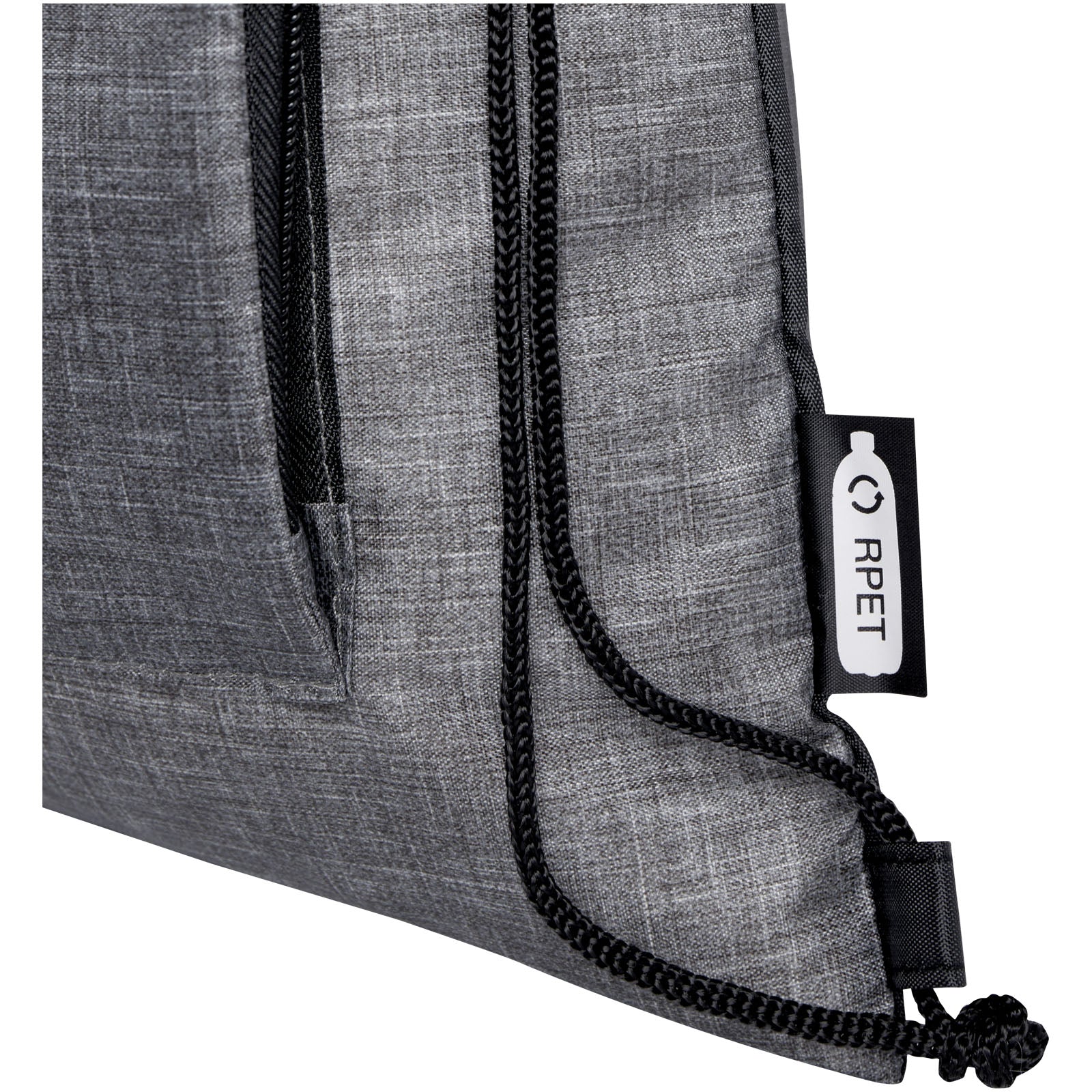 Borsa pieghevole con coulisse in materiale riciclato Ash - 7L