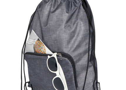 Borsa pieghevole con coulisse in materiale riciclato Ash - 7L