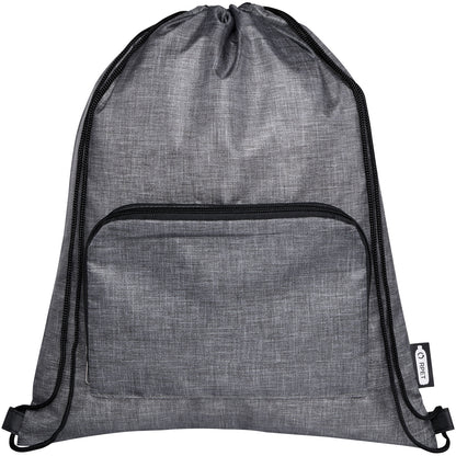 Borsa pieghevole con coulisse in materiale riciclato Ash - 7L