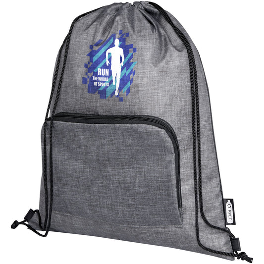 Borsa pieghevole con coulisse in materiale riciclato Ash - 7L
