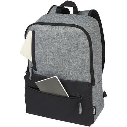 Zaino bicolore per portatile da 15" in materiale riciclato certificato GRS Reclaim 14L
