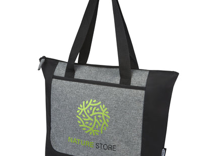 Tote bag bicolore con zip in materiale riciclato certificato GRS Reclaim 15L