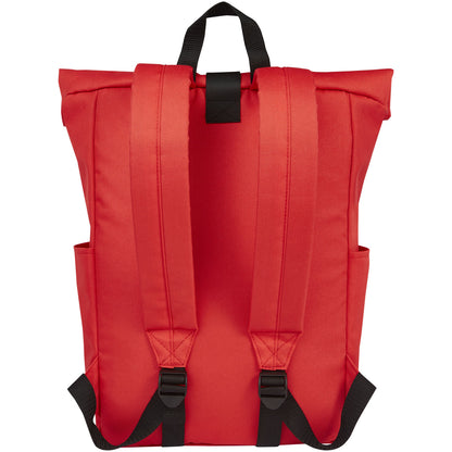 Zaino con chiusura arrotolabile per portatile da 15,6" in PET riciclato certificato GRS Byron 18L