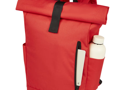 Zaino con chiusura arrotolabile per portatile da 15,6" in PET riciclato certificato GRS Byron 18L