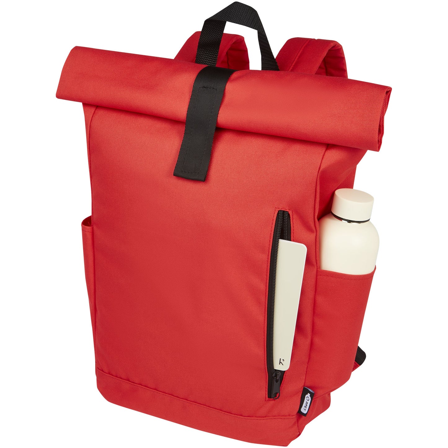 Zaino con chiusura arrotolabile per portatile da 15,6" in PET riciclato certificato GRS Byron 18L