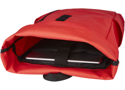 Zaino con chiusura arrotolabile per portatile da 15,6" in PET riciclato certificato GRS Byron 18L