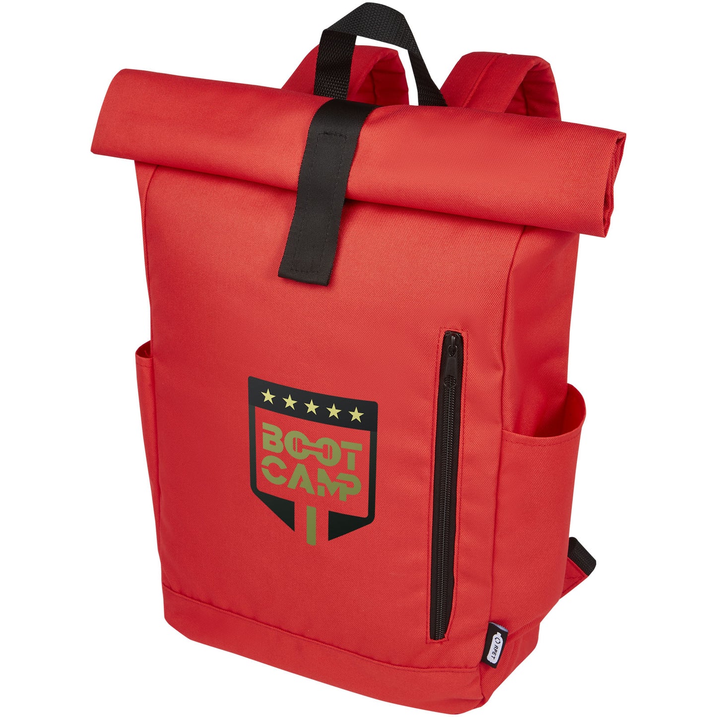 Zaino con chiusura arrotolabile per portatile da 15,6" in PET riciclato certificato GRS Byron 18L
