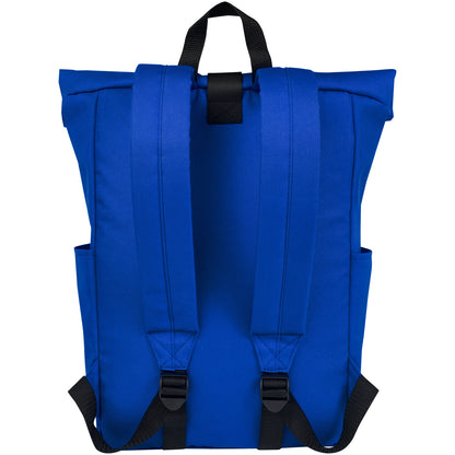 Zaino con chiusura arrotolabile per portatile da 15,6" in PET riciclato certificato GRS Byron 18L