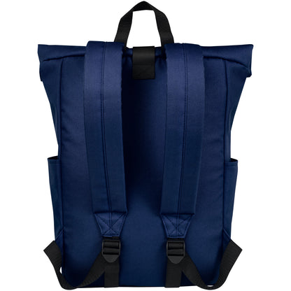 Zaino con chiusura arrotolabile per portatile da 15,6" in PET riciclato certificato GRS Byron 18L