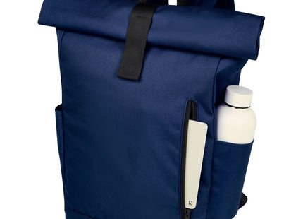 Zaino con chiusura arrotolabile per portatile da 15,6" in PET riciclato certificato GRS Byron 18L