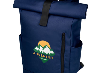 Zaino con chiusura arrotolabile per portatile da 15,6" in PET riciclato certificato GRS Byron 18L
