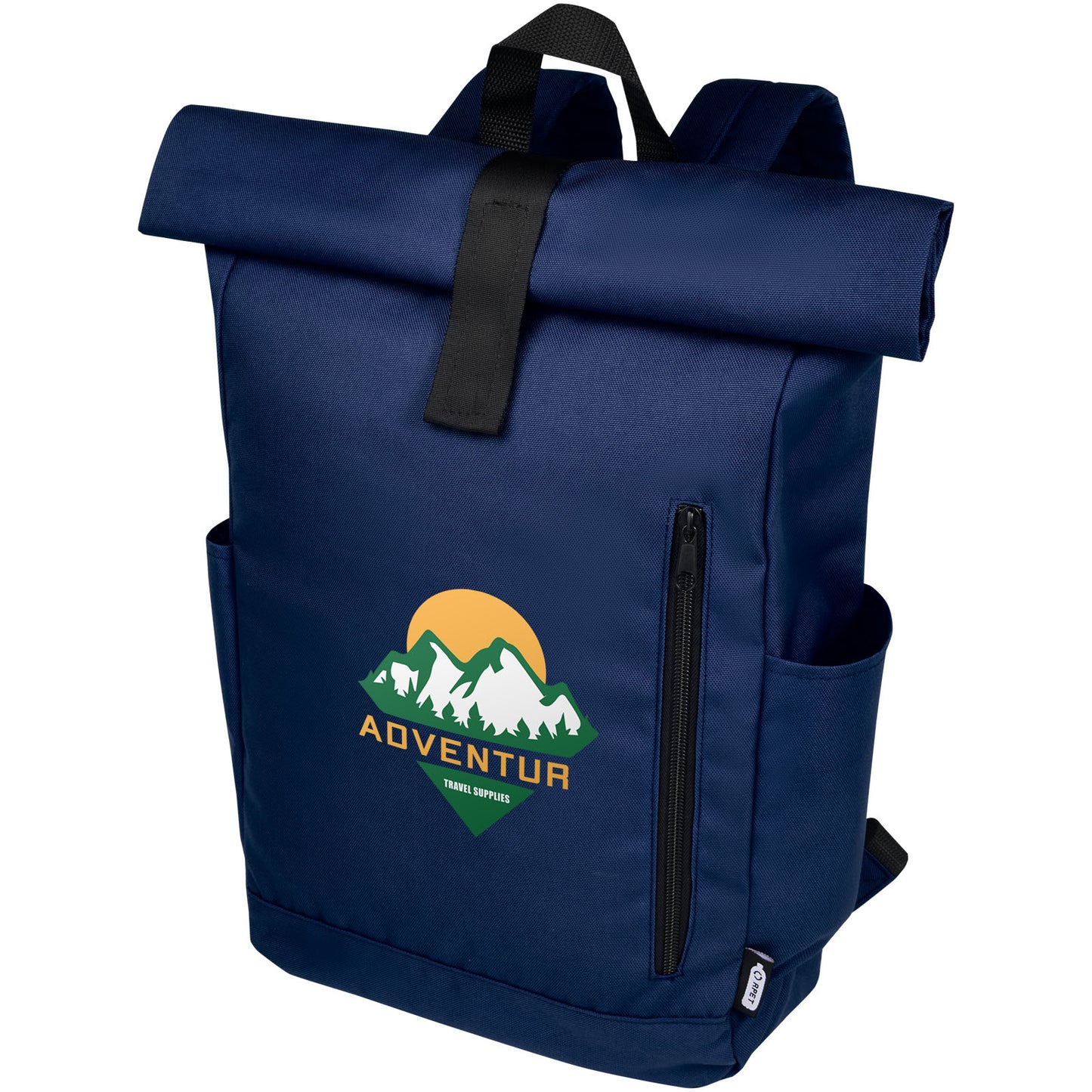 Zaino con chiusura arrotolabile per portatile da 15,6" in PET riciclato certificato GRS Byron 18L