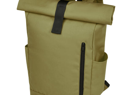 Zaino con chiusura arrotolabile per portatile da 15,6" in PET riciclato certificato GRS Byron 18L