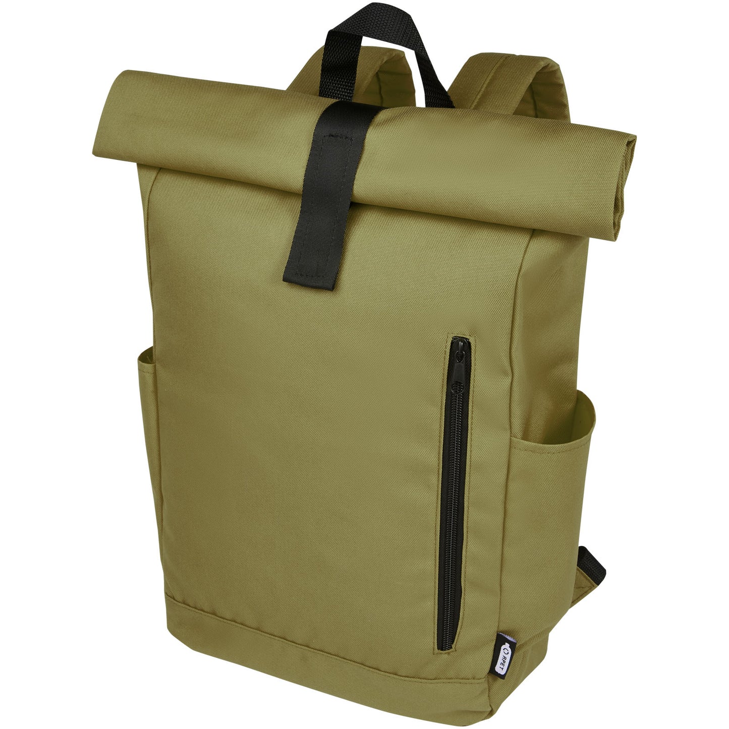Zaino con chiusura arrotolabile per portatile da 15,6" in PET riciclato certificato GRS Byron 18L