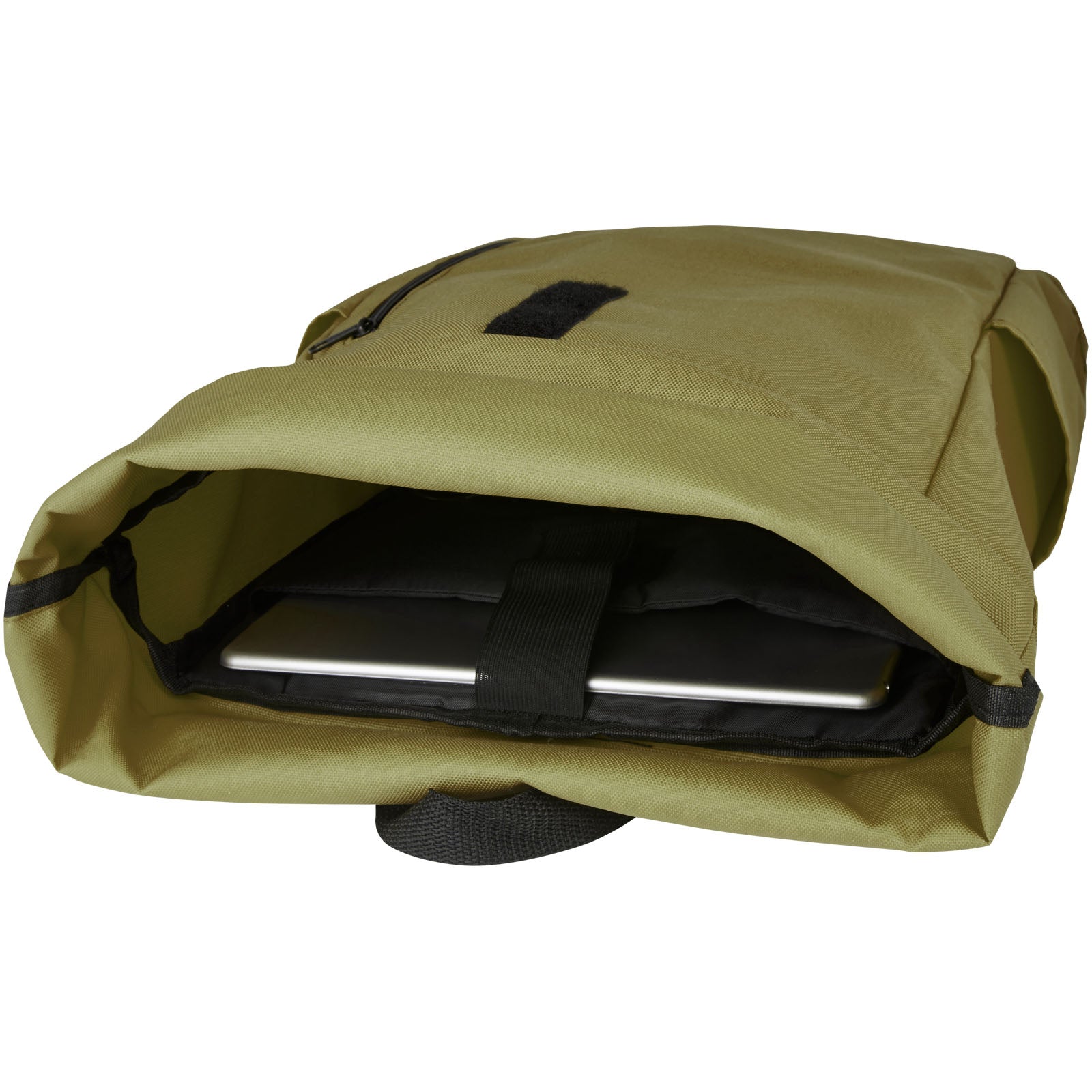 Zaino con chiusura arrotolabile per portatile da 15,6" in PET riciclato certificato GRS Byron 18L