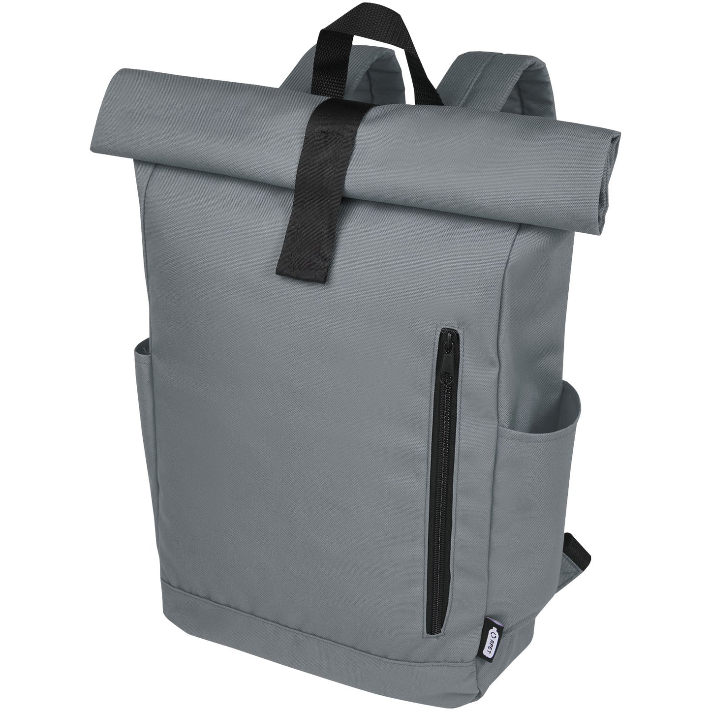 Zaino con chiusura arrotolabile per portatile da 15,6" in PET riciclato certificato GRS Byron 18L